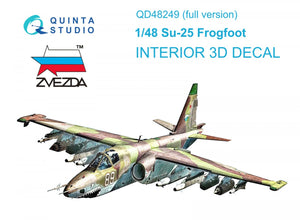 Intérieur imprimé en 3D et coloré du Su-25 de Quinta Studio QD48249 (Zvezda) à l&amp;#39;échelle 1/48