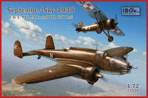 IBG 72528 Ciel de septembre 1939 : PZL P.11a &amp;amp; PZL.37B Łoś (2en1) 1/72