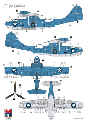 Hobby 2000 72066 Consolidated PBY-5A Catalina PTO (Academy + CARTOGRAF + MASQUES) 1/72 – immagine 4