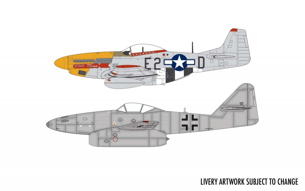 Airfix 50183 Messerschmitt Me262 &amp;amp; P-51D Mustang Combat aérien double - Coffret cadeau 1/72 – image 2