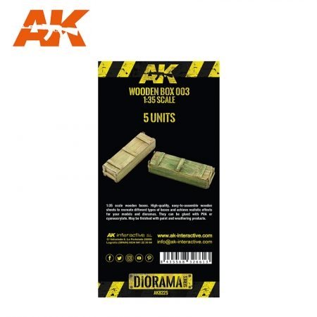 AK Interactive AK8225 BOÎTE EN BOIS DÉCOUPÉE AU LASER 003 (5 UNITÉS) – image 3