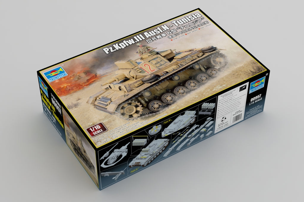 Trumpeter 00957 Pz.Kpfw.III Ausf.N Tunisia 1/16 – immagine 2