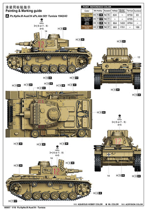Trumpeter 00957 Pz.Kpfw.III Ausf.N Tunisia 1/16 – immagine 4