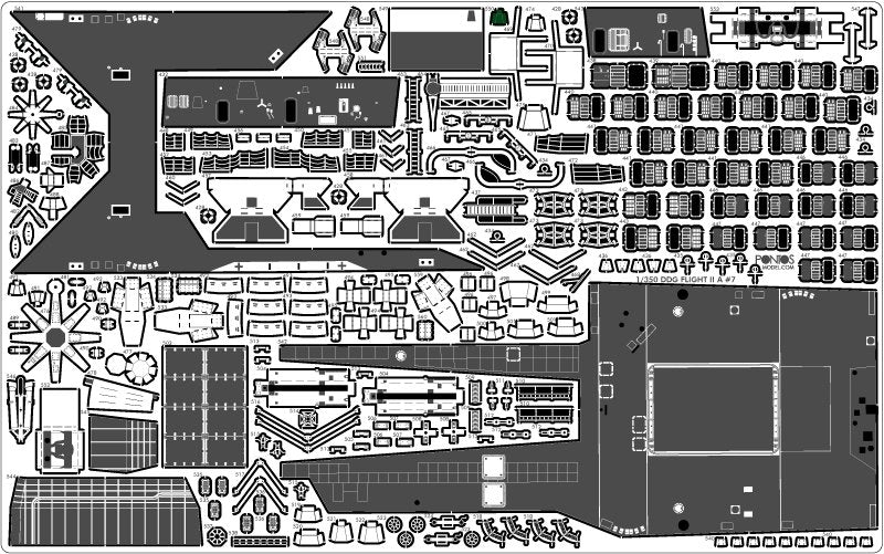 Pontos 35028F1 USS DDG-92 Momsen Flight IIa Kit de détails au 1/350 – image 25