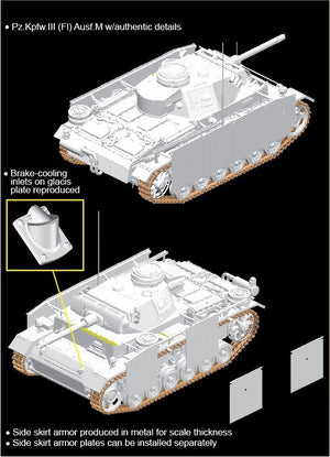 Dragon 6776 Pz.Kpfw.III FL Ausf.M avec schurzen (1/35) – image 4