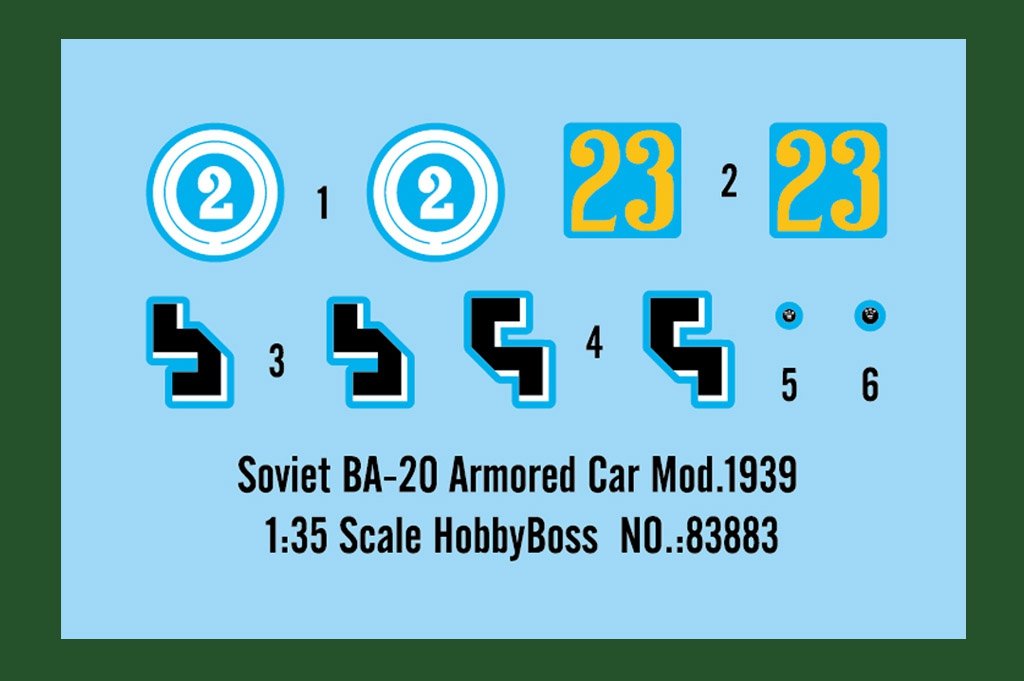 Hobby Boss 83883 Voiture blindée soviétique BA-20 Mod.1939 1/35 – image 3