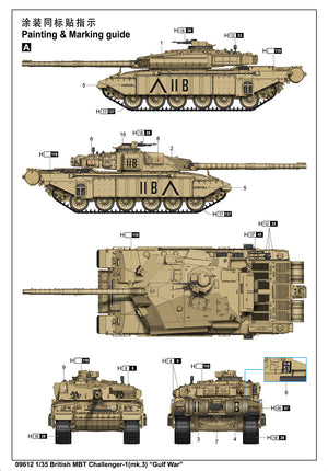 Trumpeter 09612 British MBT Challenger 1 (Mk.3) &amp;quot;Gulf War&amp;quot; 1/35 – Bild 4