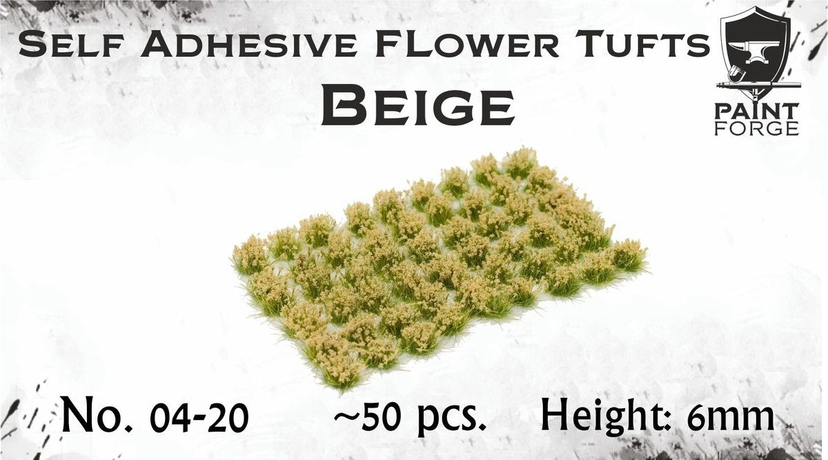 Peinture Forge PFFL2604 Fleurs beiges 6 mm
