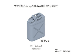 Ensemble de bidons d&amp;#39;eau de 20 L ET Model P35-325 de l&amp;#39;armée américaine de la Seconde Guerre mondiale, échelle 1/35