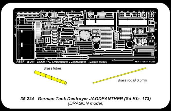 Aber 35224 German tank destroyer Jagdpanther Sd. Kfz.173 1/35 – zdjęcie 5