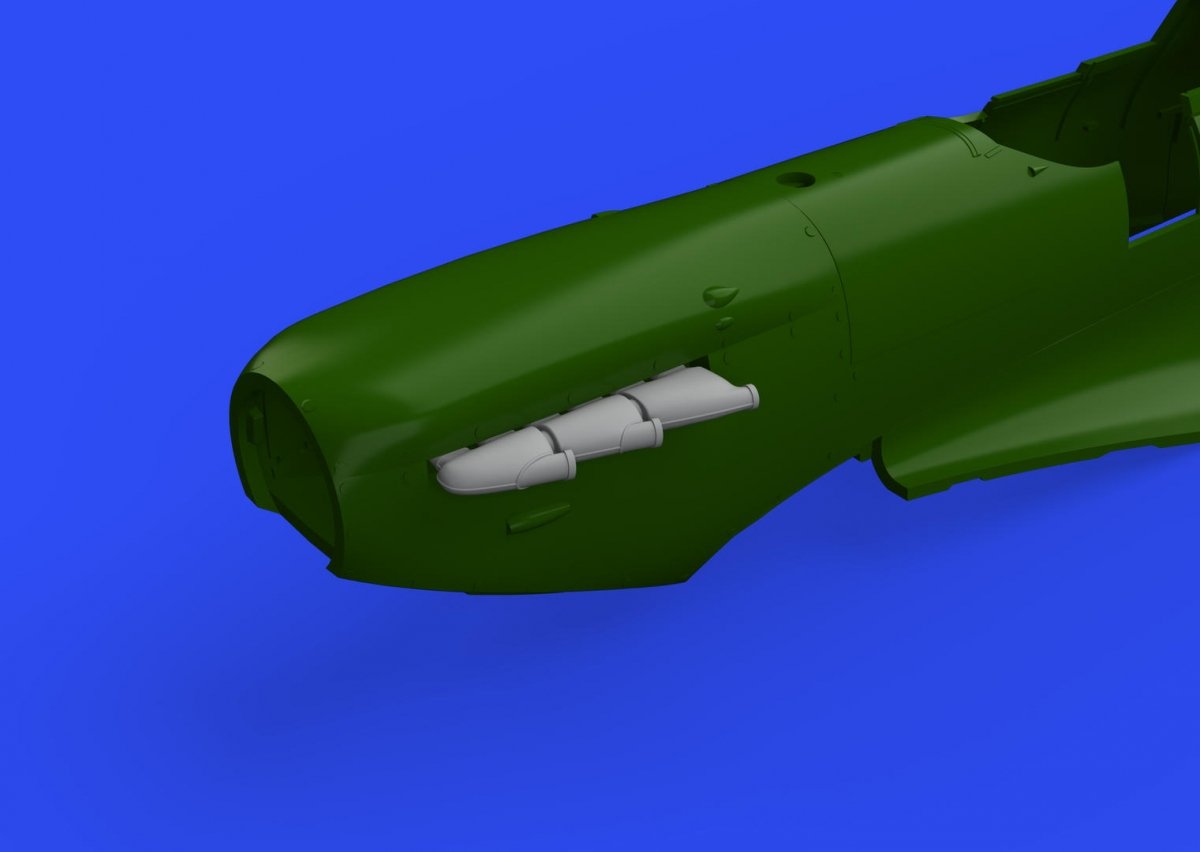 Maquette Eduard 648580 Spitfire Mk. et tuyères d'échappement au 1/48 pour Eduard