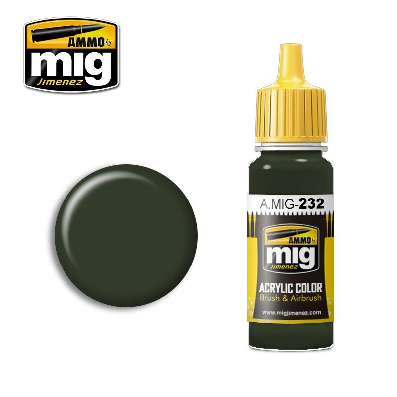 MUNITIONS de Mig Jimenez 0232 RLM 70 SCHWARTZGRÜN 17ml