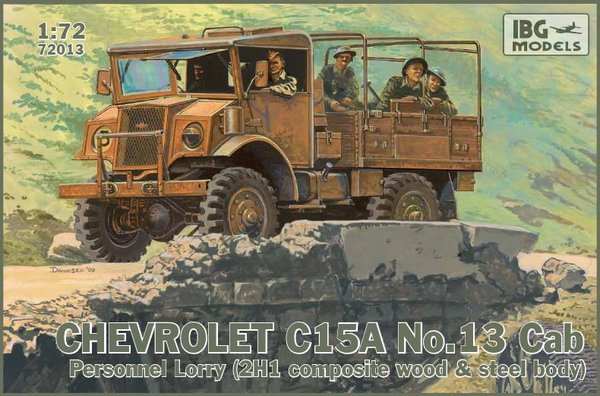 IBG 72013 Chevrolet C15A n° 13 Camion de transport de personnel à cabine 1/72