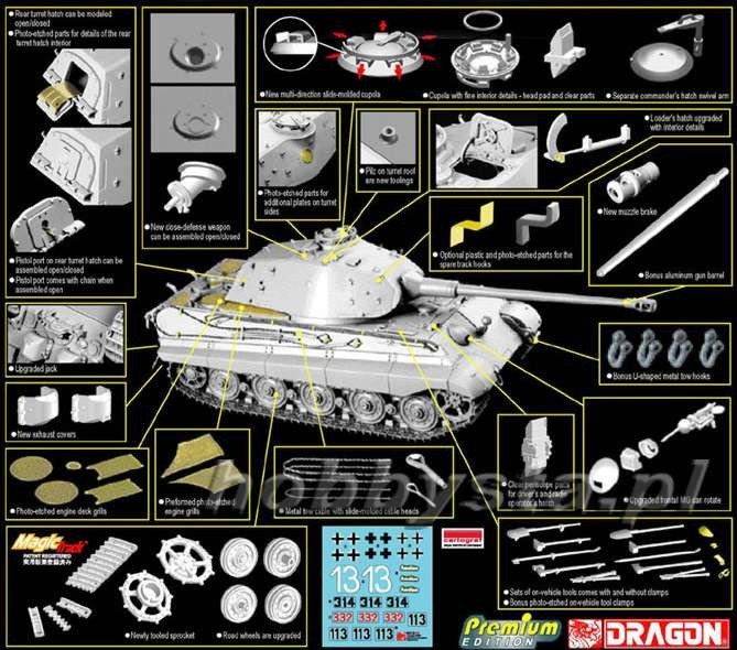 Dragon 6312 Sd.Kfz 182 KINGTIGER PORSCHE 1/35 – Bild 2