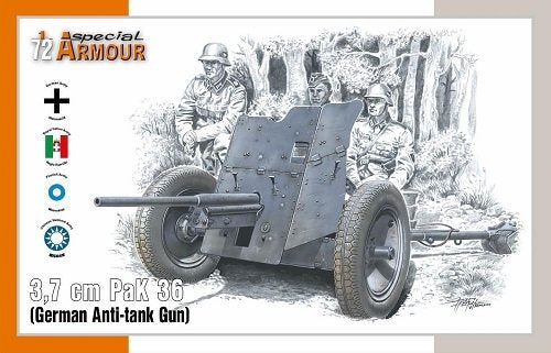 Armure spéciale 72024 3,7 cm PaK 36 (canon antichar allemand) 1/72