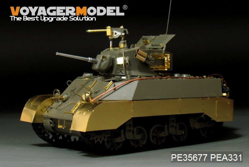 Voyager Model PEA331 WWII US M3A3 Stuart Ailes/Jupes latérales (POUR KIT AFV CLUB) 1/35 – immagine 3