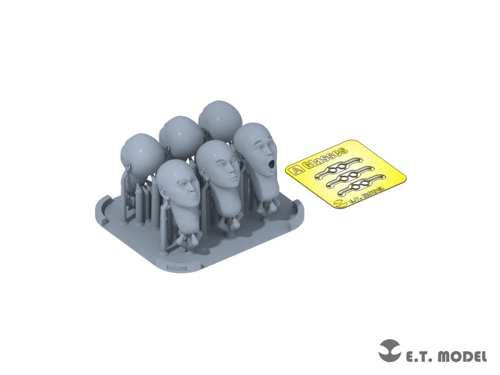 E.T. Model P35-339 Heads for Asian Figures Type.1 (Universal) 1/35
