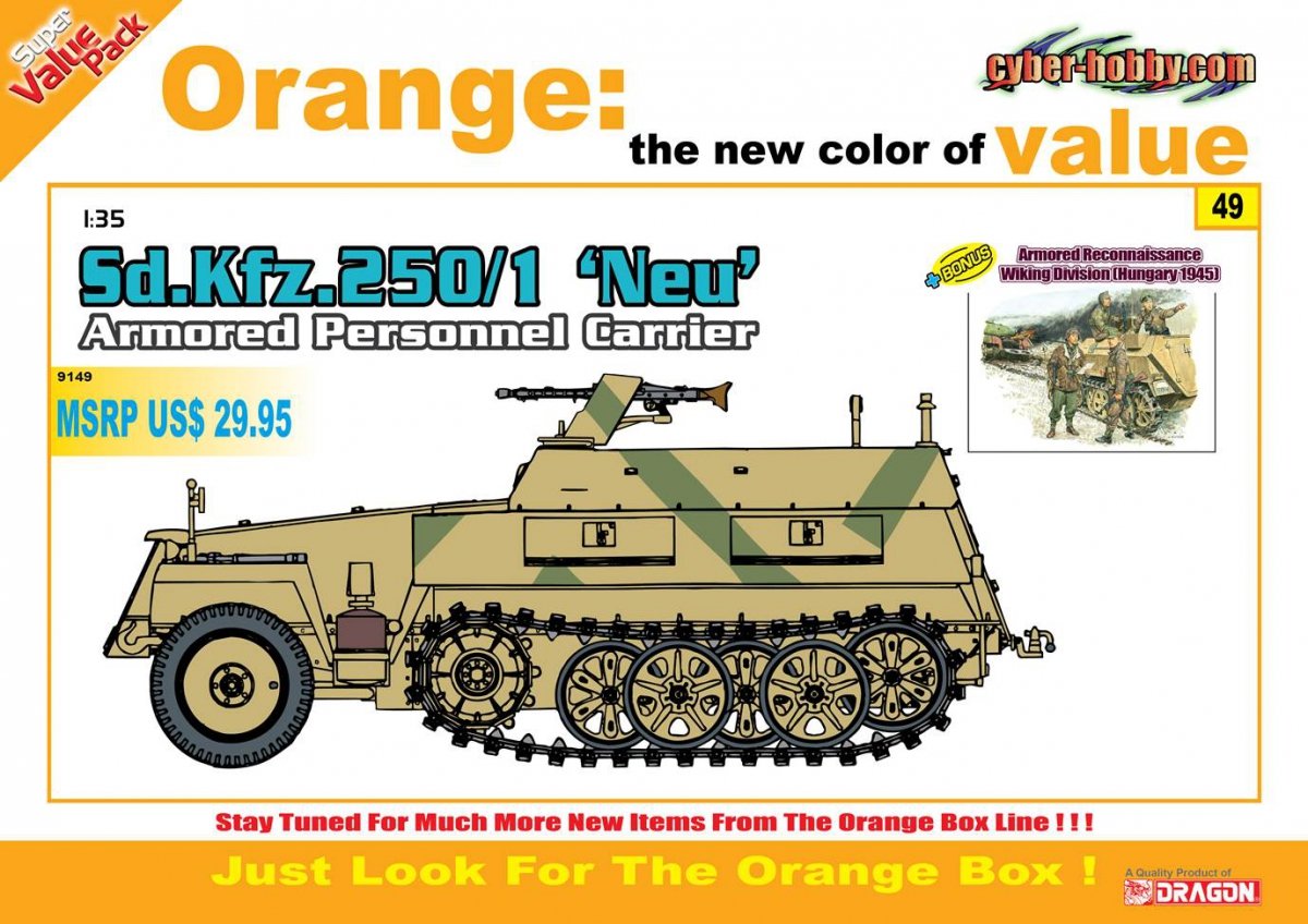 Cyber ​​Hobby 9149 Sd.Kfz.250/1 NEU Armored Personnel Carrier, Armored (1/35)