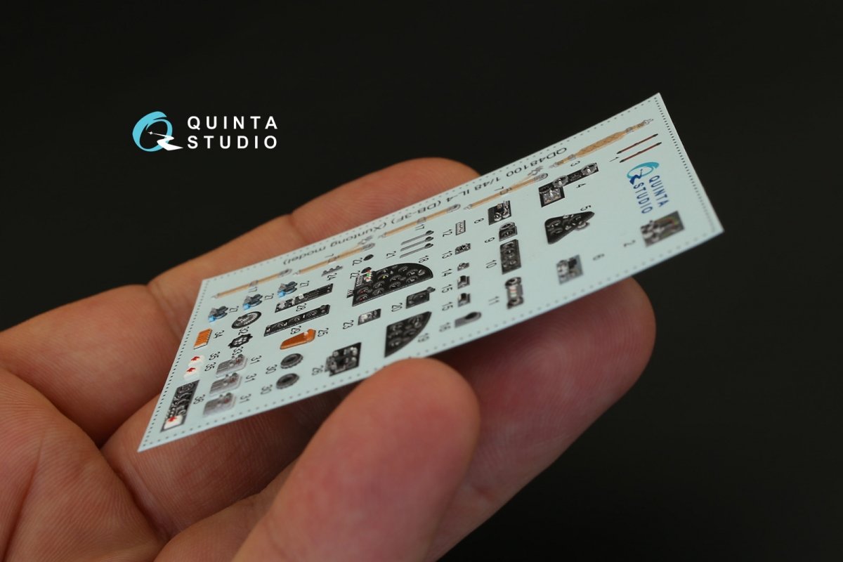 Intérieur imprimé en 3D et coloré sur papier décalcomanie Quinta Studio QD48100 IL-4 (pour kit Xuntong) 1/48 – image 4