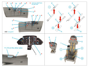 Intérieur coloré imprimé en 3D pour MiG-17F (AMMO/Kinetic) par Quinta Studio QD48453, échelle 1/48 – image 2