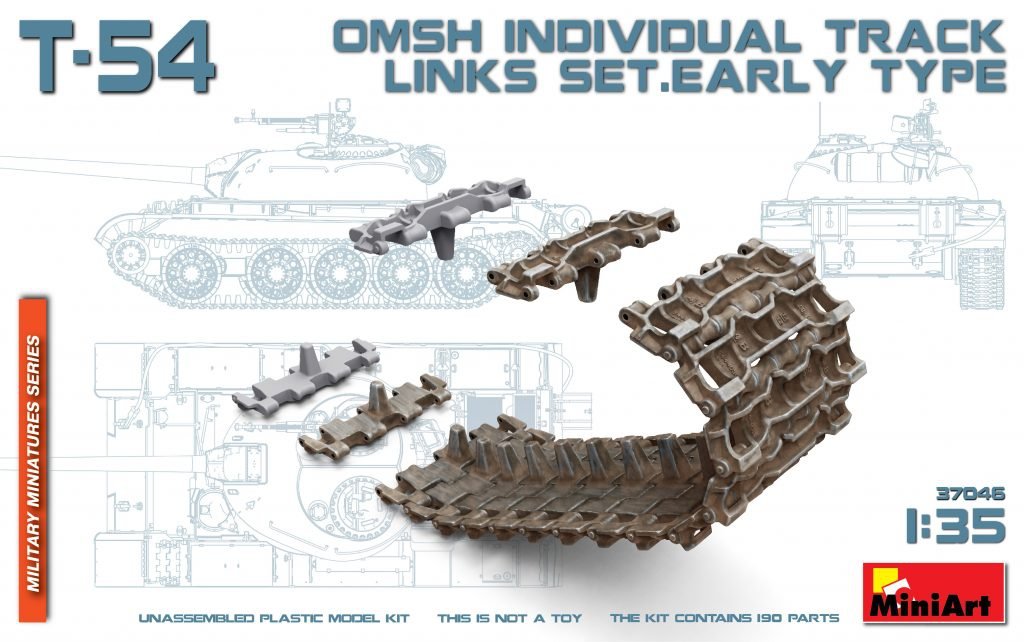 MiniArt 37046 T-54 OMSH ENSEMBLE DE MAILLONS DE CHENILLE INDIVIDUELS. TYPE ANCIEN (1/35)