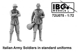 IBG 72U075 Italian Army Soldiers in standard uniforms (3d printed set - 2 figures) 1/72