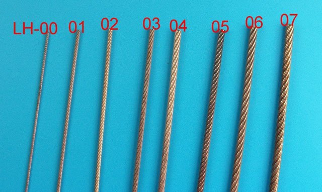 Jeu de 8 câbles métalliques Eureka XXL LH-Z (LH-00 à LH-07), 8 pièces de 50 cm de long.