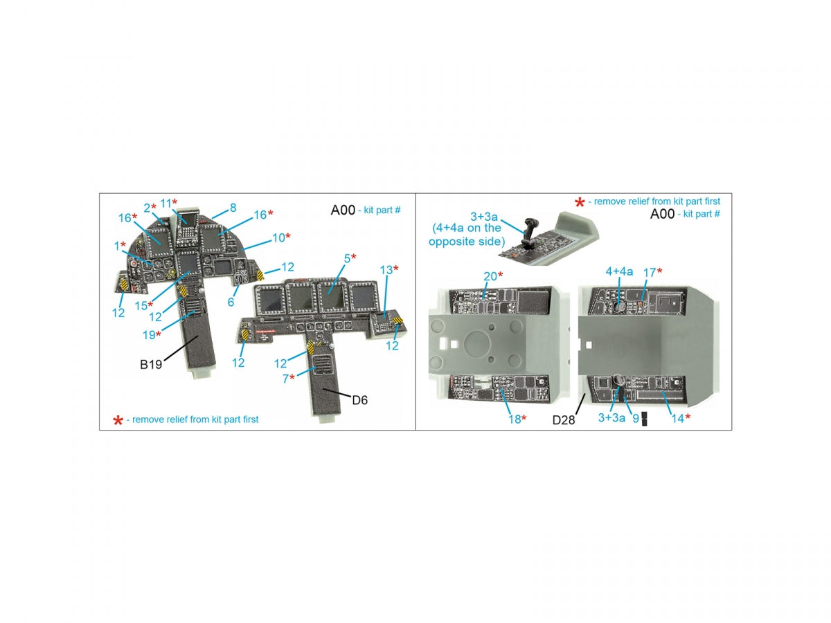 Intérieur imprimé en 3D et coloré pour F-15I de Quinta Studio QDS-48433 (Academy) (Petite version) 1/48 – image 2