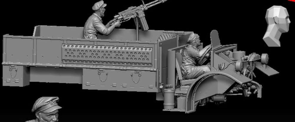 Camion de patrouille Thunder Model 35311 LRDG F30 avec plateau arrière décalé, édition limitée bonus 1/35 – immagine 8