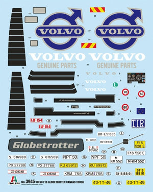 Italeri 3945 VOLVO F16 Globetrotter Camion bâché avec ascenseur 1/24 – immagine 13