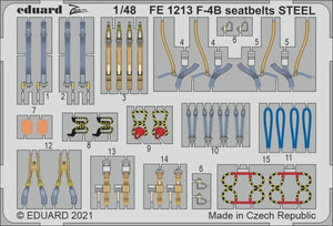 Ceintures de sécurité Eduard FE1213 F-4B en acier Tamiya 1/48