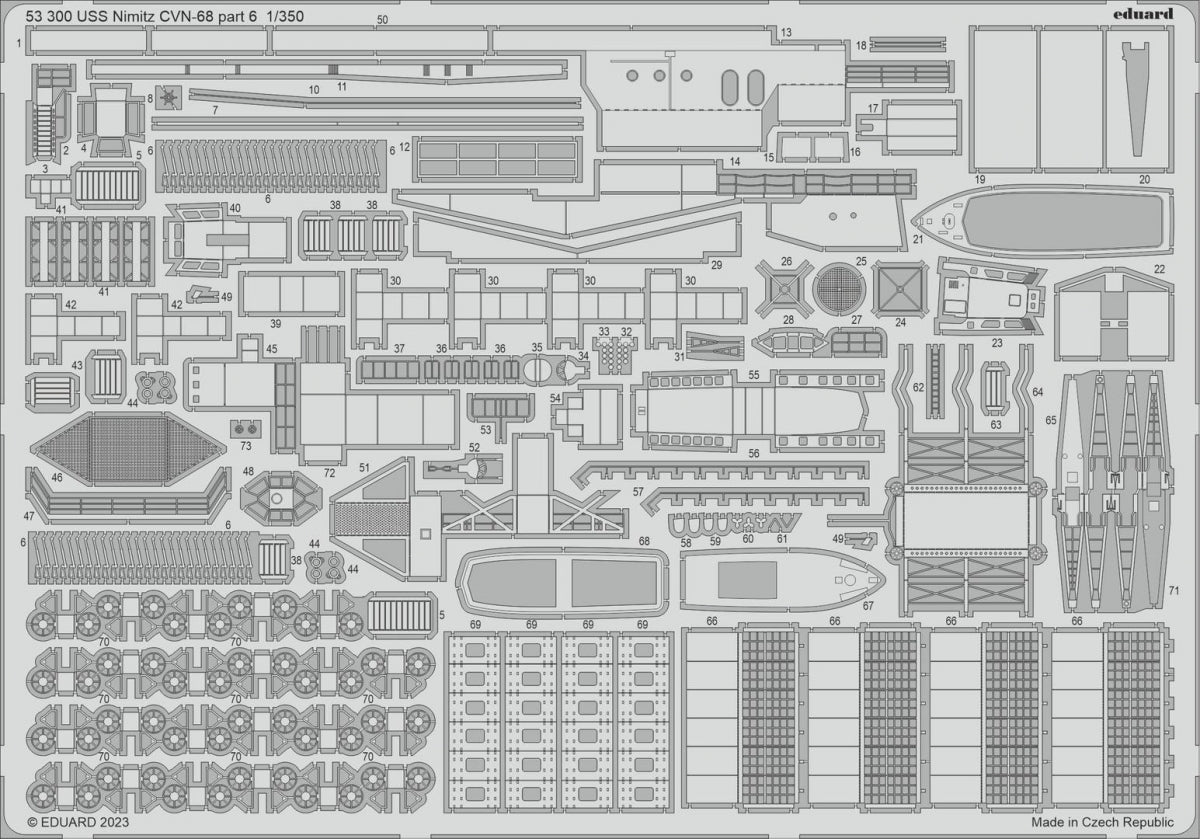 Eduard BIG5370 USS Nimitz CVN-68 PARTIE II TROMPETTE 1/350 – image 3