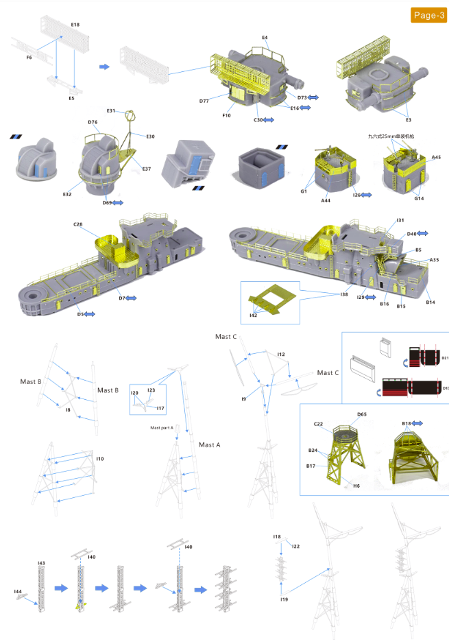 Pièces de détail pour la maquette Very Fire VF350019 du croiseur léger japonais Yahagi (Hasegawa 40026, échelle 1/350) – imagen 5