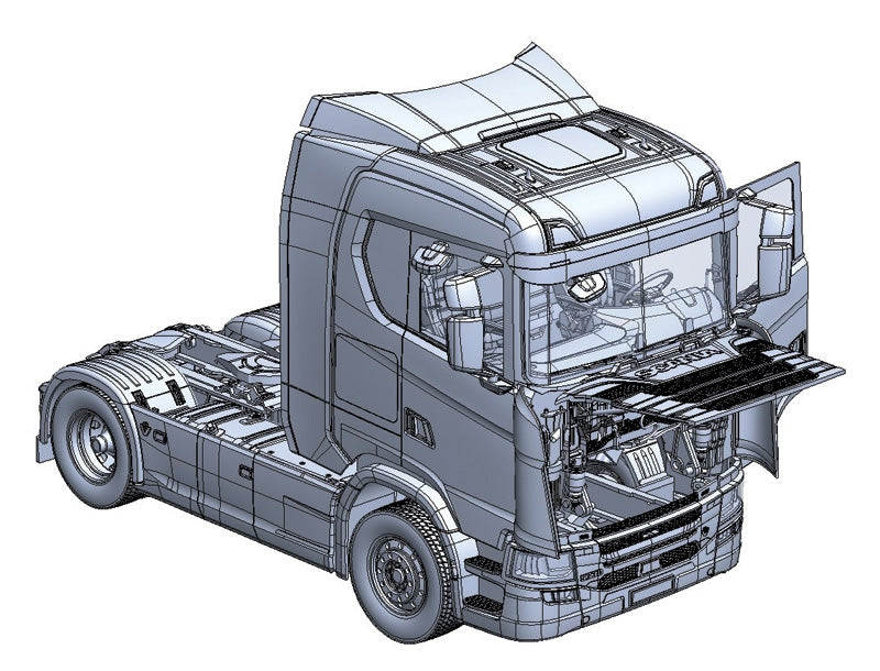 Italeri 3971 Scania S770 4x2 Toit normal « Cabine grise » 1/24 – immagine 3