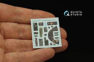 Intérieur imprimé en 3D et coloré sur papier décalcomanie Quinta Studio QD48359 TBF-1 Avenger (Academy) 1/48 – image 4
