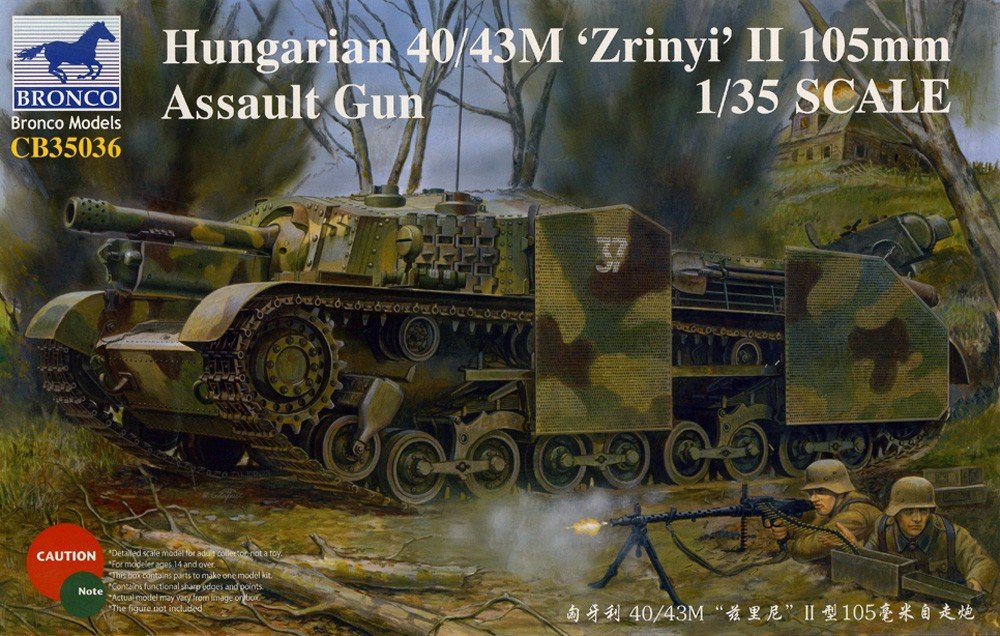 Bronco CB35036 Canon d'assaut hongrois 40/43M Zrinyi II 105mm 1/35