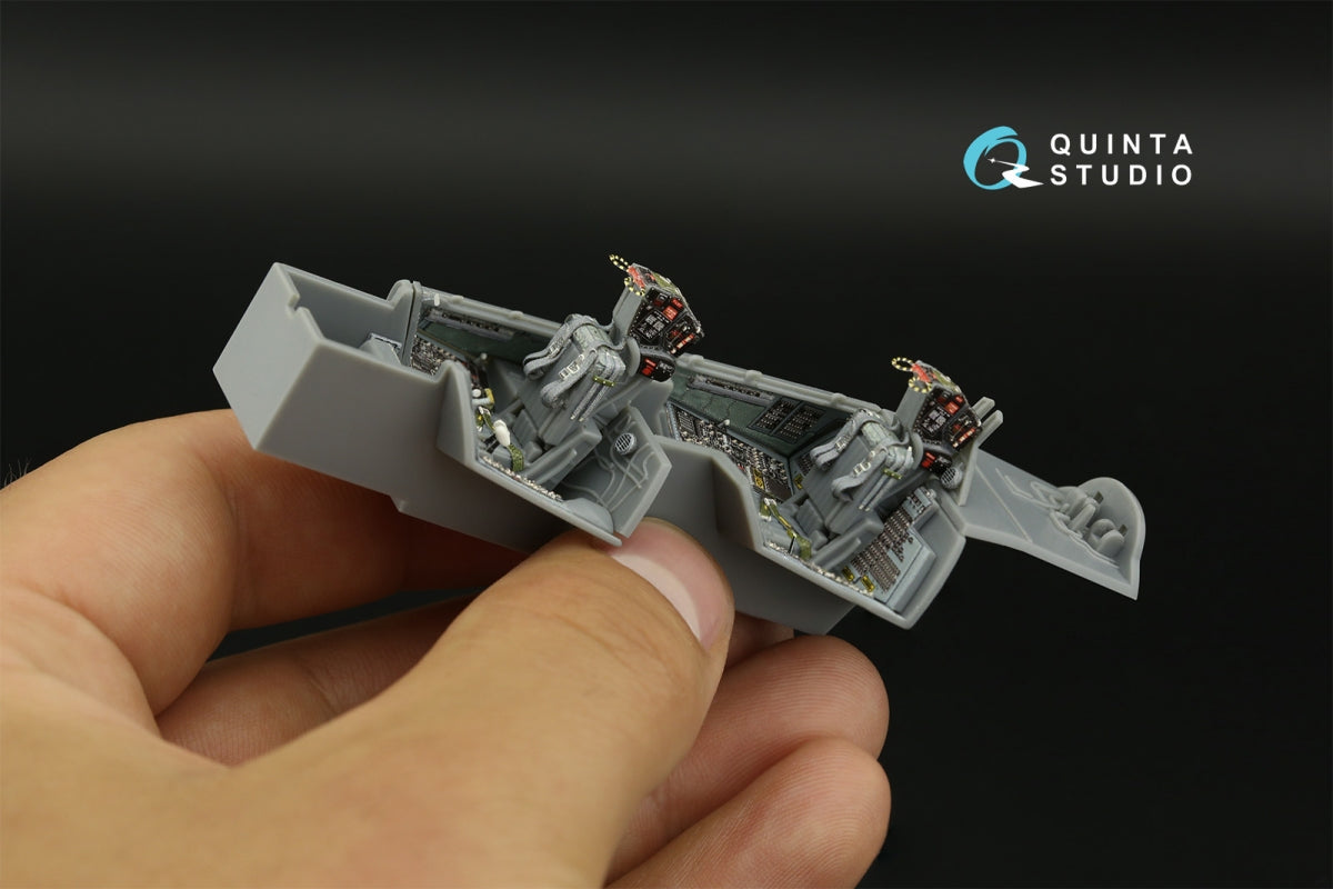 Intérieur imprimé en 3D et coloré sur papier décalcomanie Quinta Studio QD48396 F-14B (Hobby Boss) 1/48  – imagen 14
