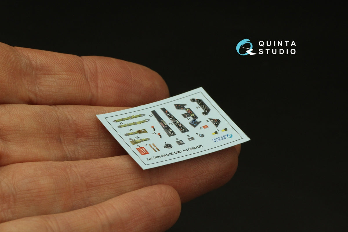 Quinta Studio QD72090 Fw 190D 3D-Printed &amp;amp; coloured Interior on decal paper (IBG models) 1/72 – zdjęcie 6