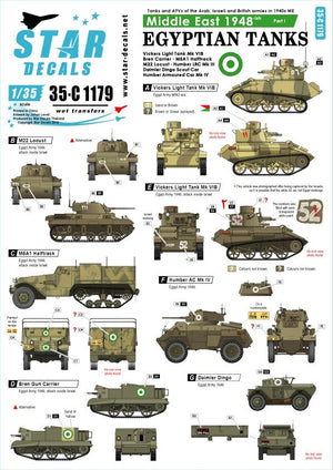 Star Decals 35-C1179 Moyen-Orient 1948 (environ) 1/35