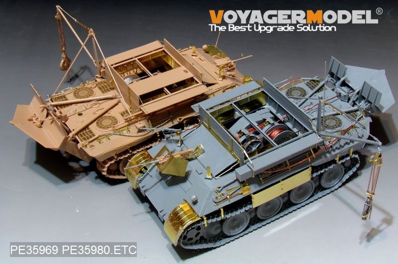 Maquette Voyager PE35980 Bergepanther Ausf.A allemand de la Seconde Guerre mondiale (type tardif, porte-outils Panther G) - Base pour TAKOM 2101 au 1/35 – Bild 16