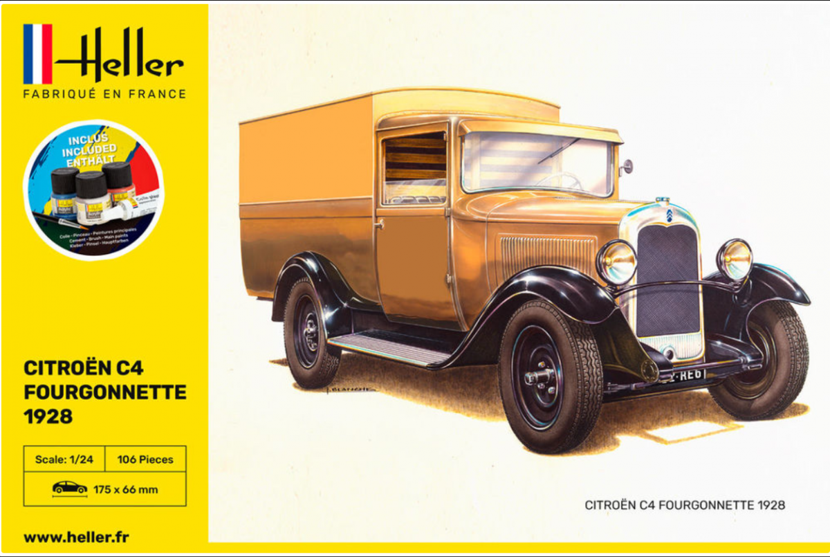Heller 56703 - Kit de démarrage Citroën C4 Fourgonnette 1926 au 1/24 – Bild 3