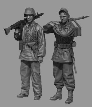 Panzer Art FI35-222 Waffen-SS MG42, ensemble d&amp;#39;équipe au 1/35