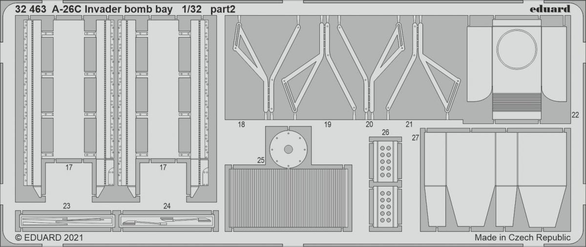 Eduard 32463 A-26C Invader bomb bay for HOBBY BOSS 1/32