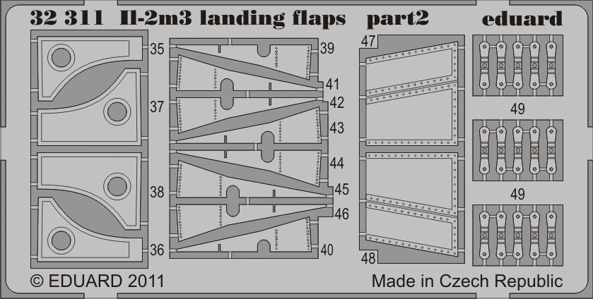 Eduard 32311 Il-2m3 landing flaps HOBBY BOSS 1/32 – zdjęcie 2