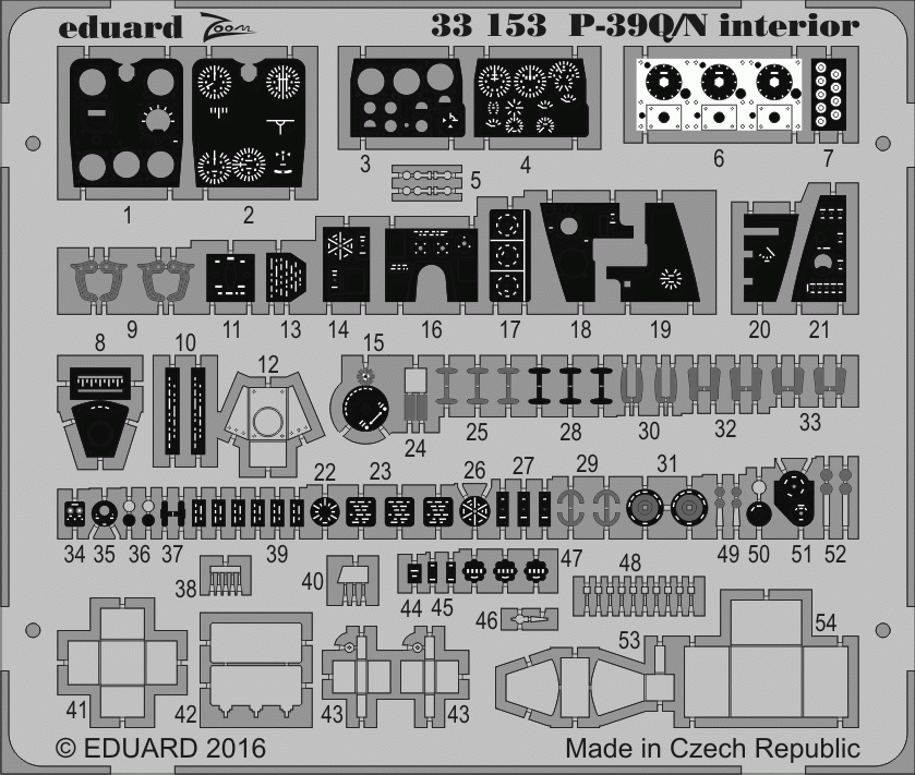 Eduard 33153 P-39Q/N intérieur 1/32 KITTY HAWK