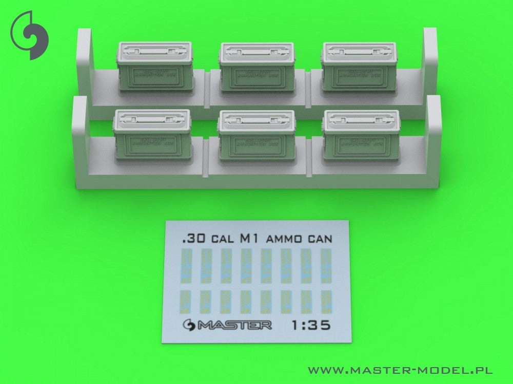 Boîtes de munitions Master GM-35-091 M1 pour fusil Browning M1919 calibre .30 (7,62 mm) (6 pièces) - FERMÉES 1/35