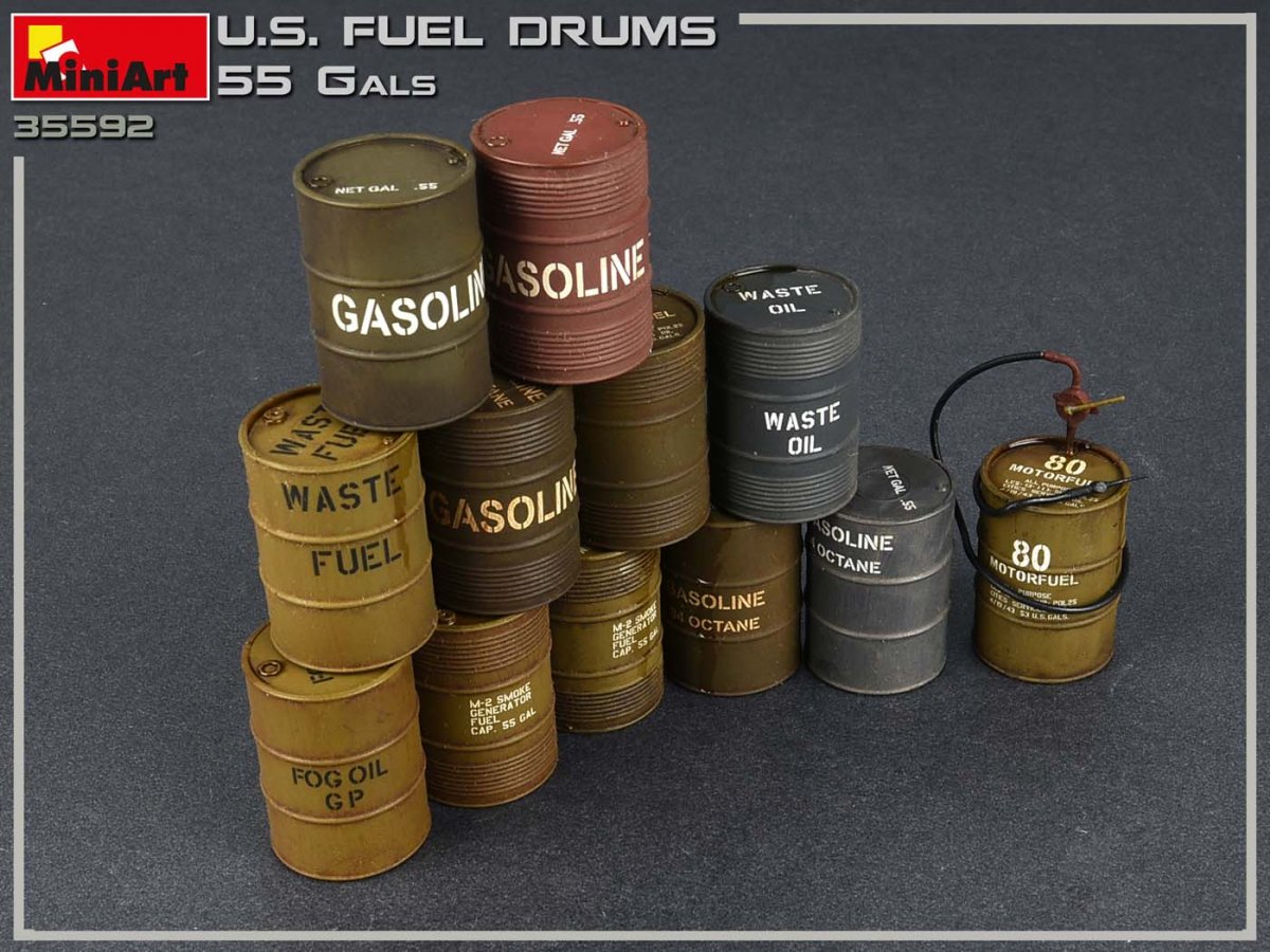 MiniArt 35592 U.S. FUEL DRUMS 55 GALS. 1/35 – zdjęcie 6