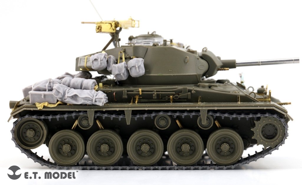 ET Model P35-037 WWII US ARMY M24 CHAFFEE Char léger Chenille fonctionnelle (Impression 3D) 1/35 – Bild 8