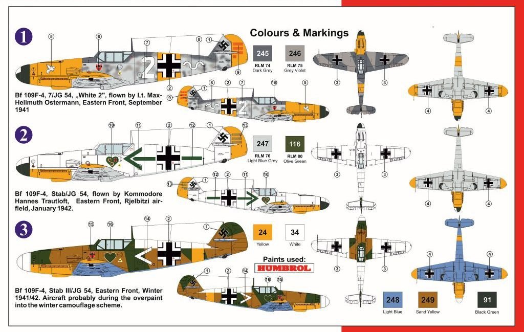 Maquette AZ7536 Messerschmitt Bf-109F-4 « JG.54 » au 1/72 – image 2