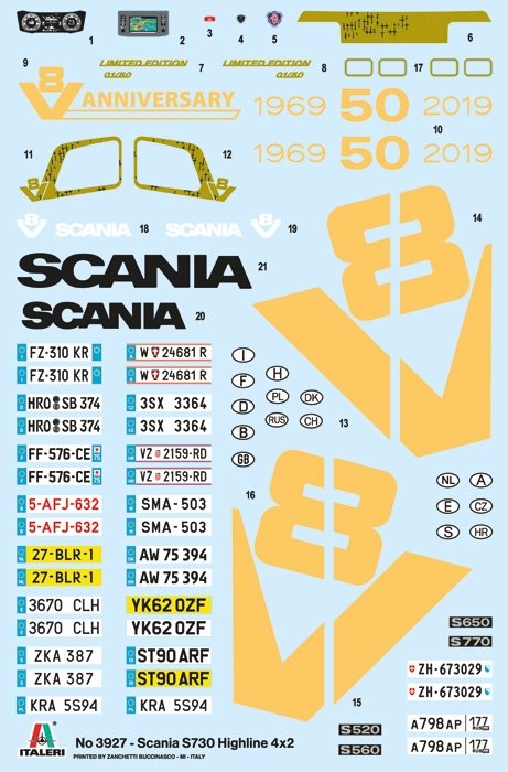 Italeri 3927 Scania S730 HIGHLINE 4x2 1/24 – image 3